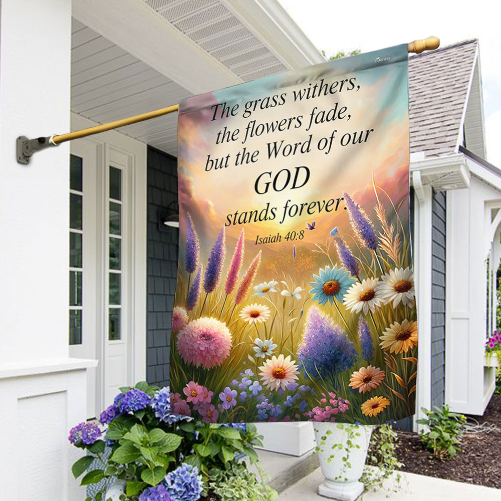FLAGWIX The Word Of Our God Stands Forever Flower Christian Jesus Garden House Flag