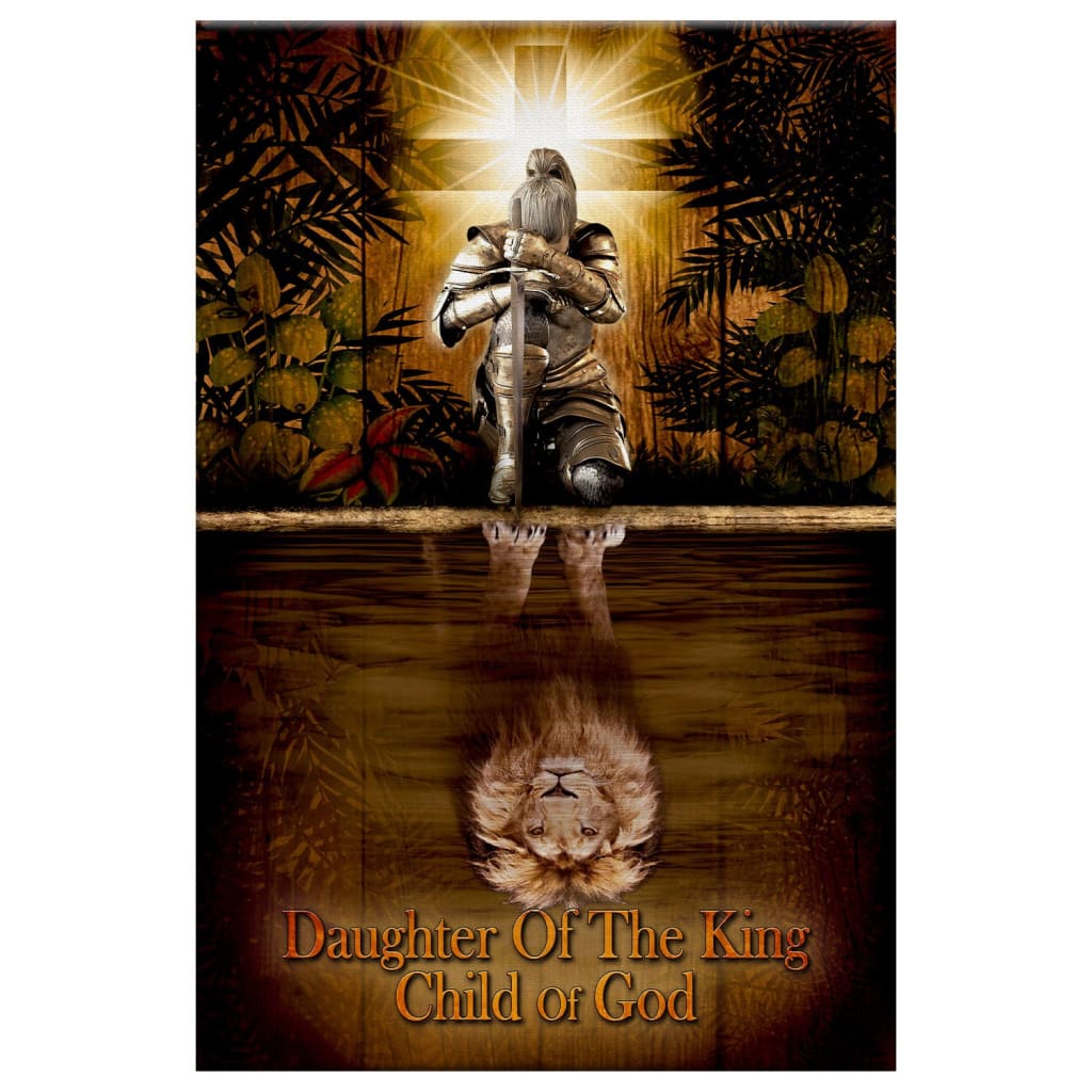 Female Warrior, Daughter Of A King Child Of God, Wall Art Canvas