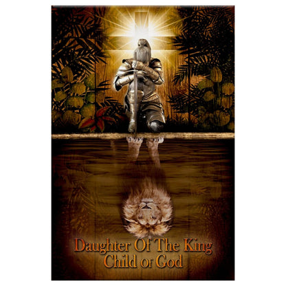 Female Warrior, Daughter Of A King Child Of God, Wall Art Canvas