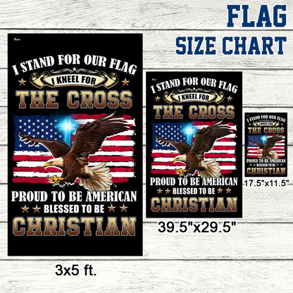 Proud To Be American Blessed To Be Christian Eagle Patriot American Flag