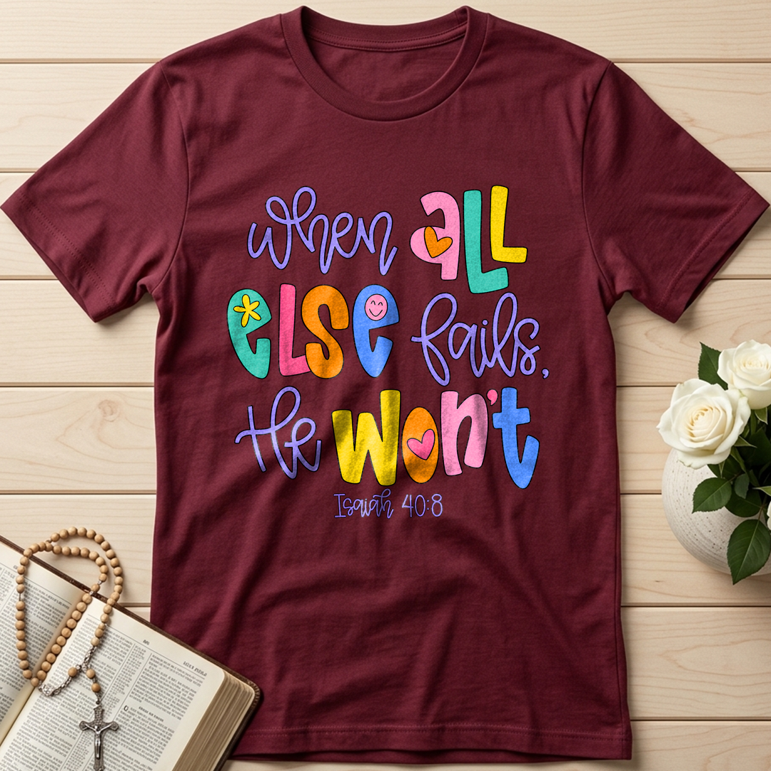 When All Else Fails, He Won't  Isaiah 40.8 01