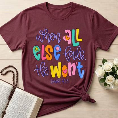 When All Else Fails, He Won't  Isaiah 40.8 01