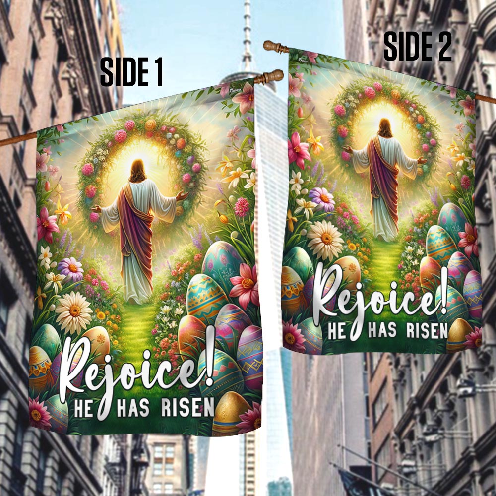 FLAGWIX  Jesus Easter Day He Has Risen Flag