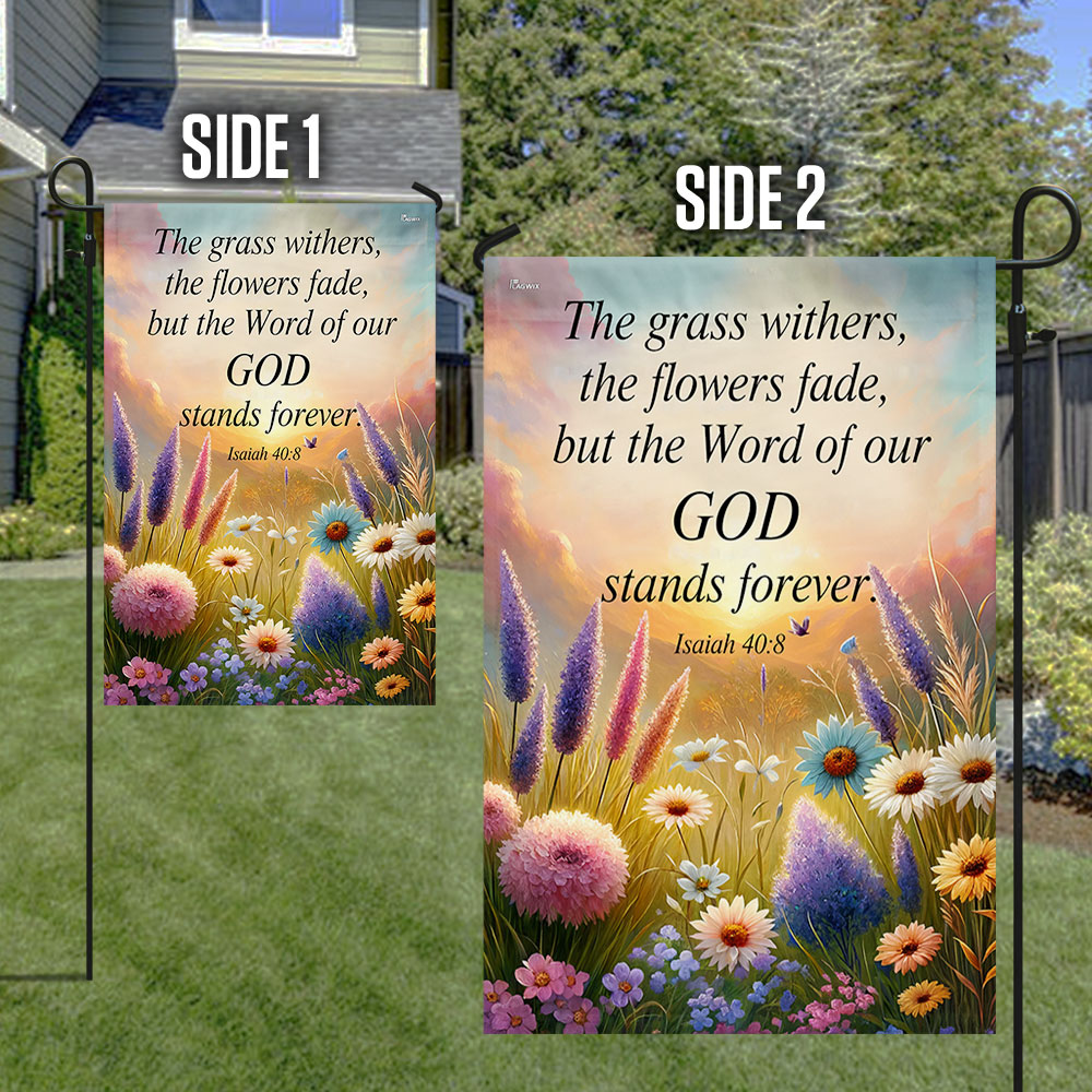 FLAGWIX The Word Of Our God Stands Forever Flower Christian Jesus Garden House Flag