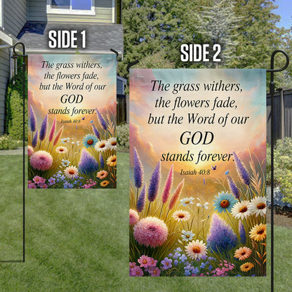 FLAGWIX The Word Of Our God Stands Forever Flower Christian Jesus Garden House Flag