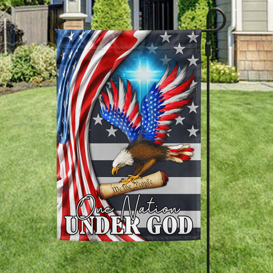 One Nation Under God Patriot Eagle We The People Flag