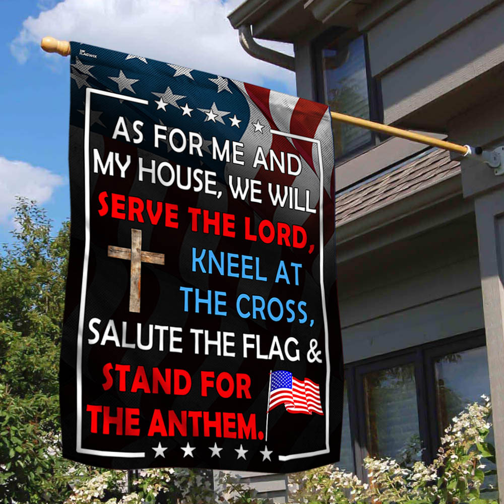 FLAGWIX Patriotic Flag As For Me And My House We Will Serve The Lord Flag