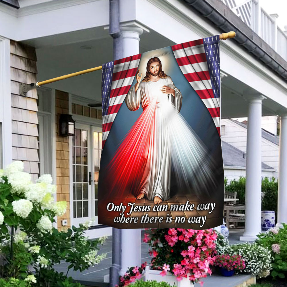 Divine Mercy Flag Only Jesus Can Make Way Where There Is No Way