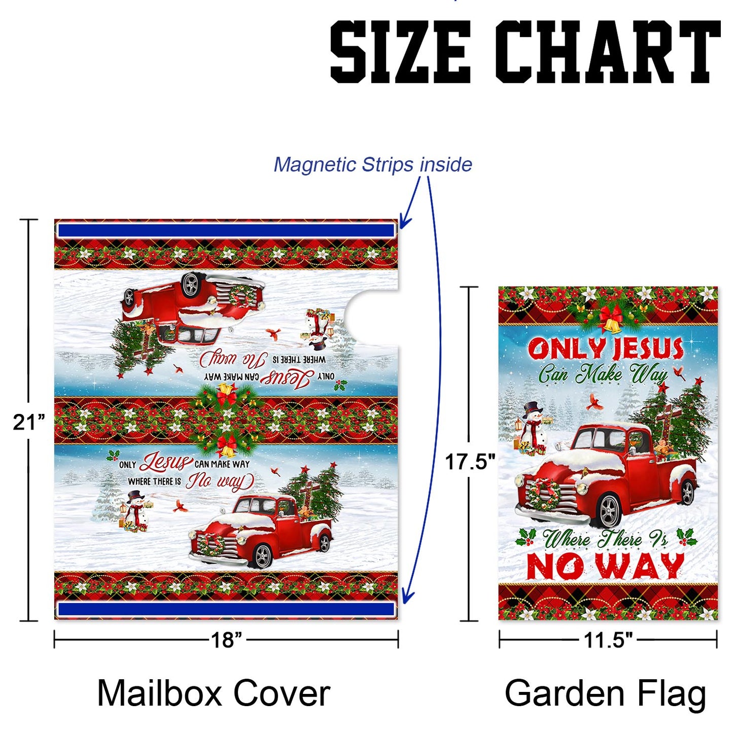 Only Jesus Can Make Way Where There Is No Way Garden Flag &amp; Mailbox Cover