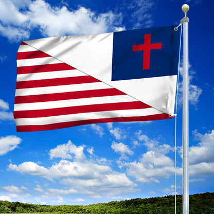 Christian US Grommet Flag