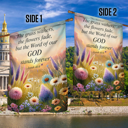 FLAGWIX The Word Of Our God Stands Forever Flower Christian Jesus Garden House Flag