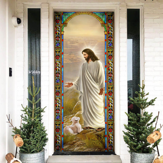 Jesus The Good Shepherd Door Cover