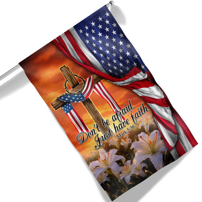 Flagwix American Flag - Just Have Faith The Old Rugged Cross. Christian Cross American Flag TPT926Fn