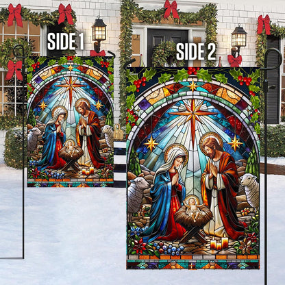Nativity of Jesus Christmas Oh Holy Night Flag