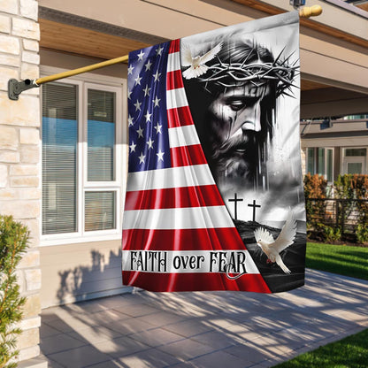 FLAGWIX  Jesus Christ Faith Over Fear God Jesus Flag