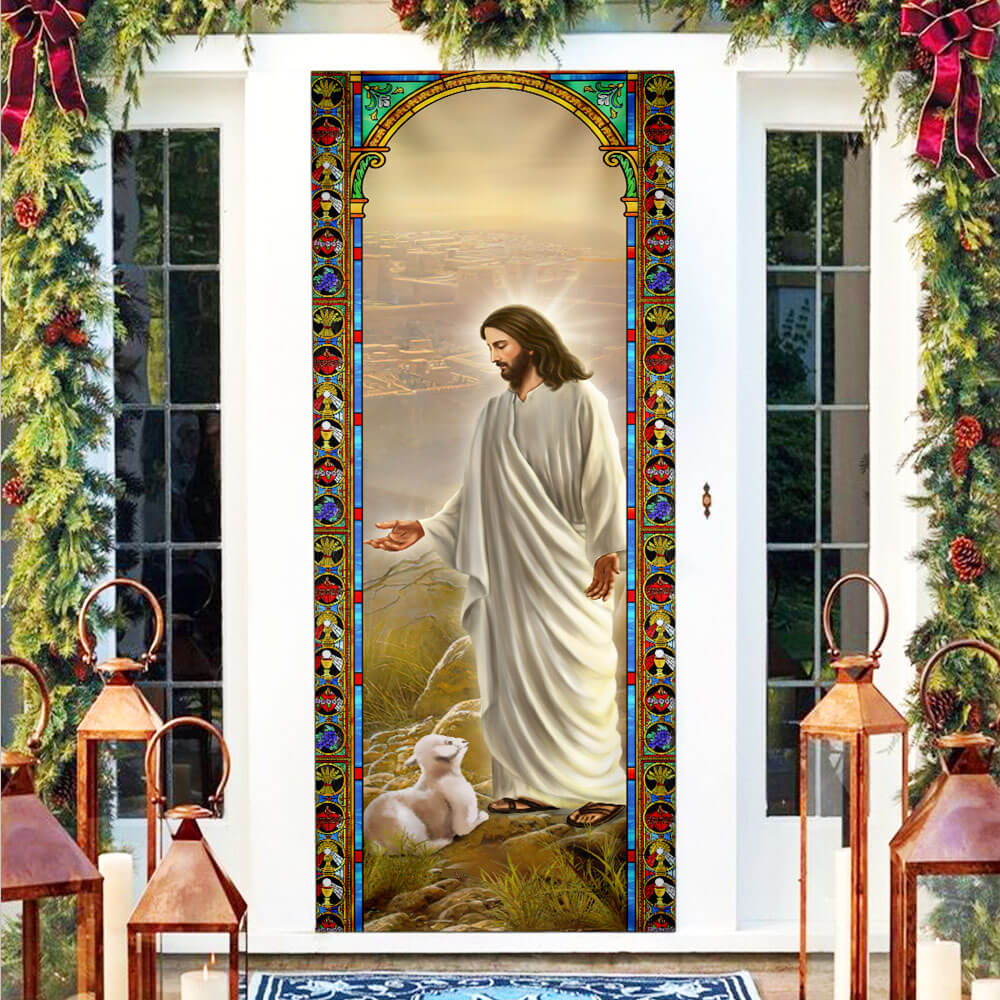 Jesus The Good Shepherd Door Cover