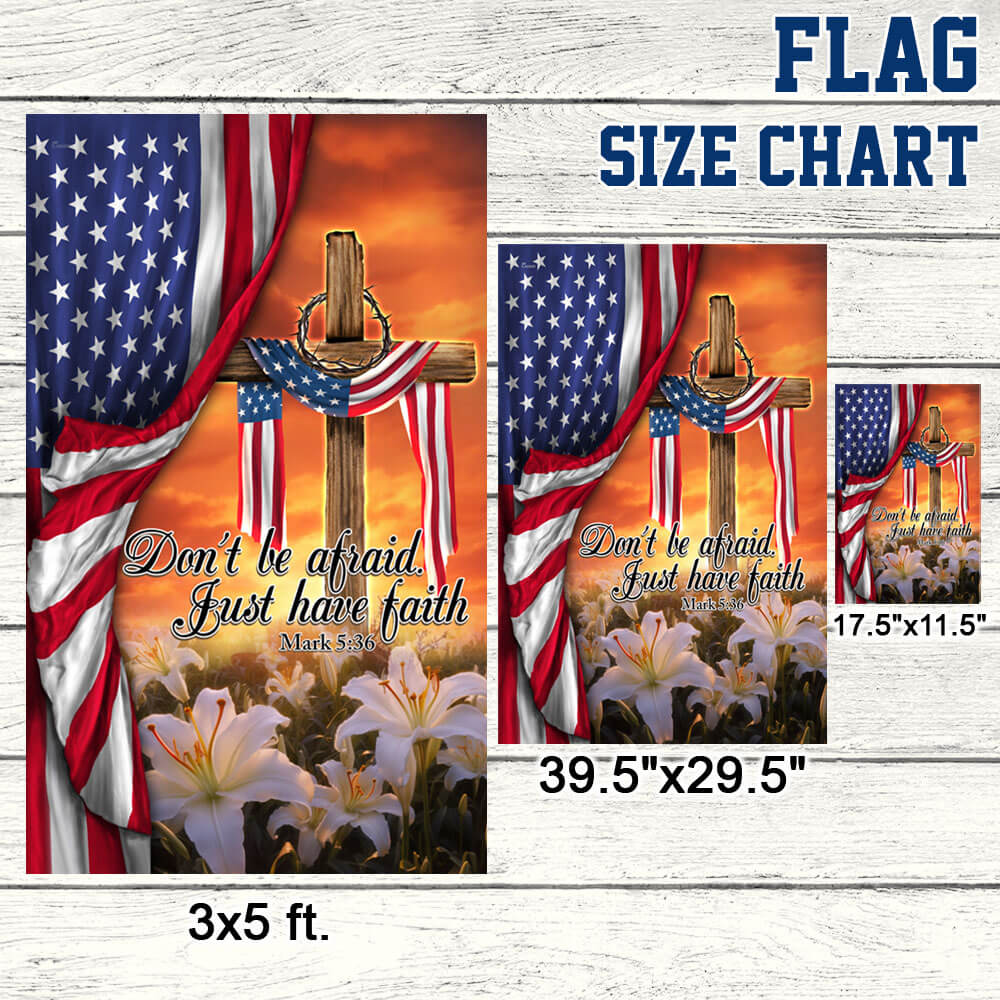 Flagwix American Flag - Just Have Faith The Old Rugged Cross. Christian Cross American Flag TPT926Fn
