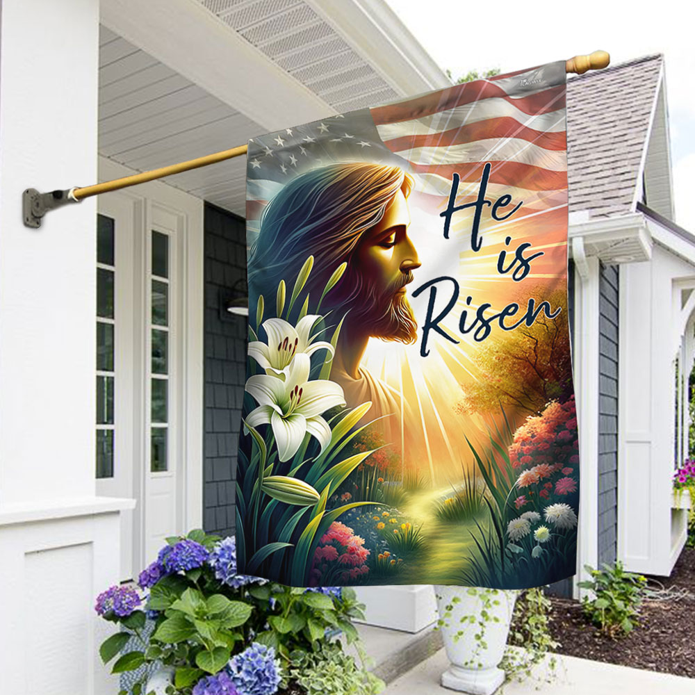 FLAGWIX  Easter Day Jesus He Is Risen Flag