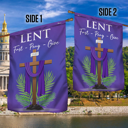 FLAGWIX  Lent Season Fast Pray Give Jesus Christian Cross Flag