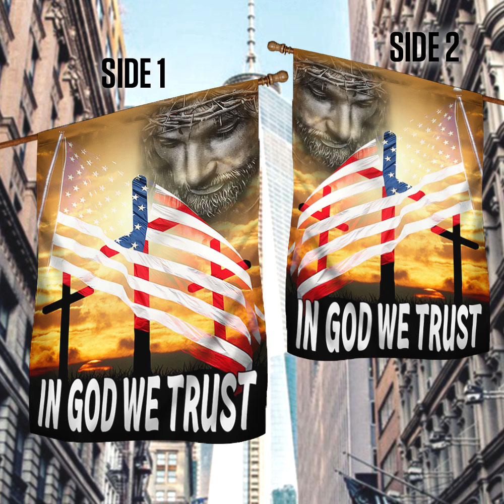 Jesus Flag In God We Trust