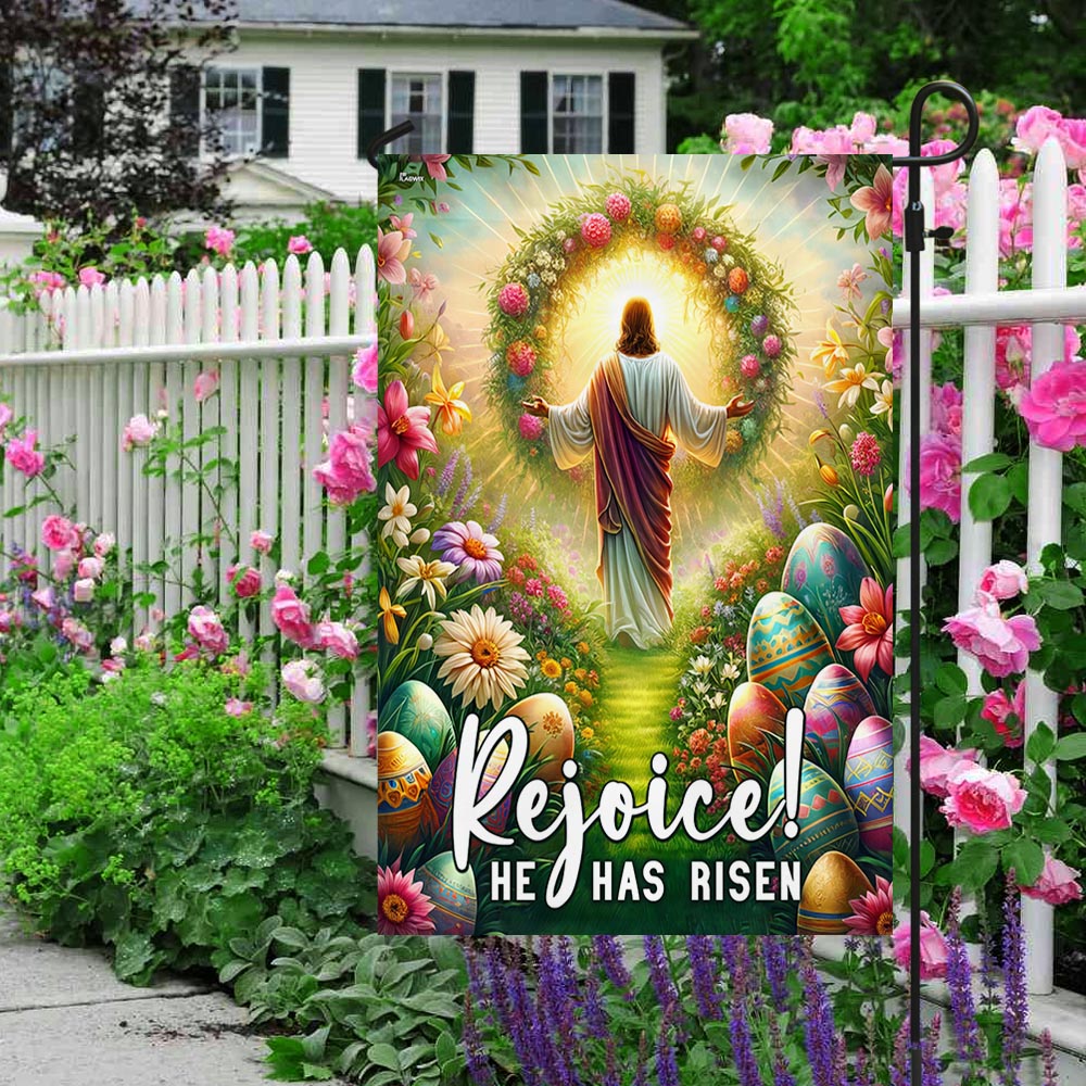 FLAGWIX  Jesus Easter Day He Has Risen Flag