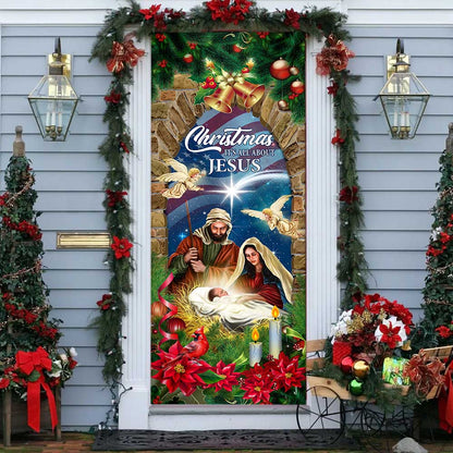 Nativity of Jesus Christmas Door Cover Christmas It’s All About Jesus